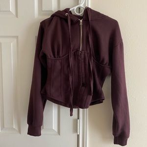 Burgundy Corset Jacket